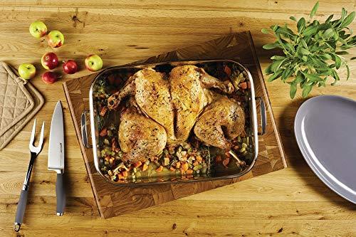Anolon Anolon Triply Clad Stainless Steel Roaster / Roasting Pan with Rack - 17 Inch x 12.5 Inch, Silver