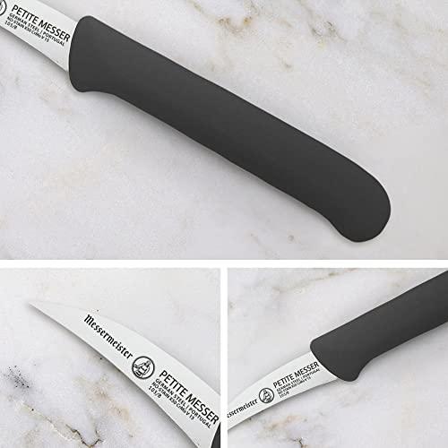 Messermeister Messermeister Petite Messer 2.5” Bird’s Beak Parer with Matching Sheath, Black - German 1.4116 Stainless Steel & Ergonomic Handle - Lightweight, Rust Resistant & Easy to Maintain