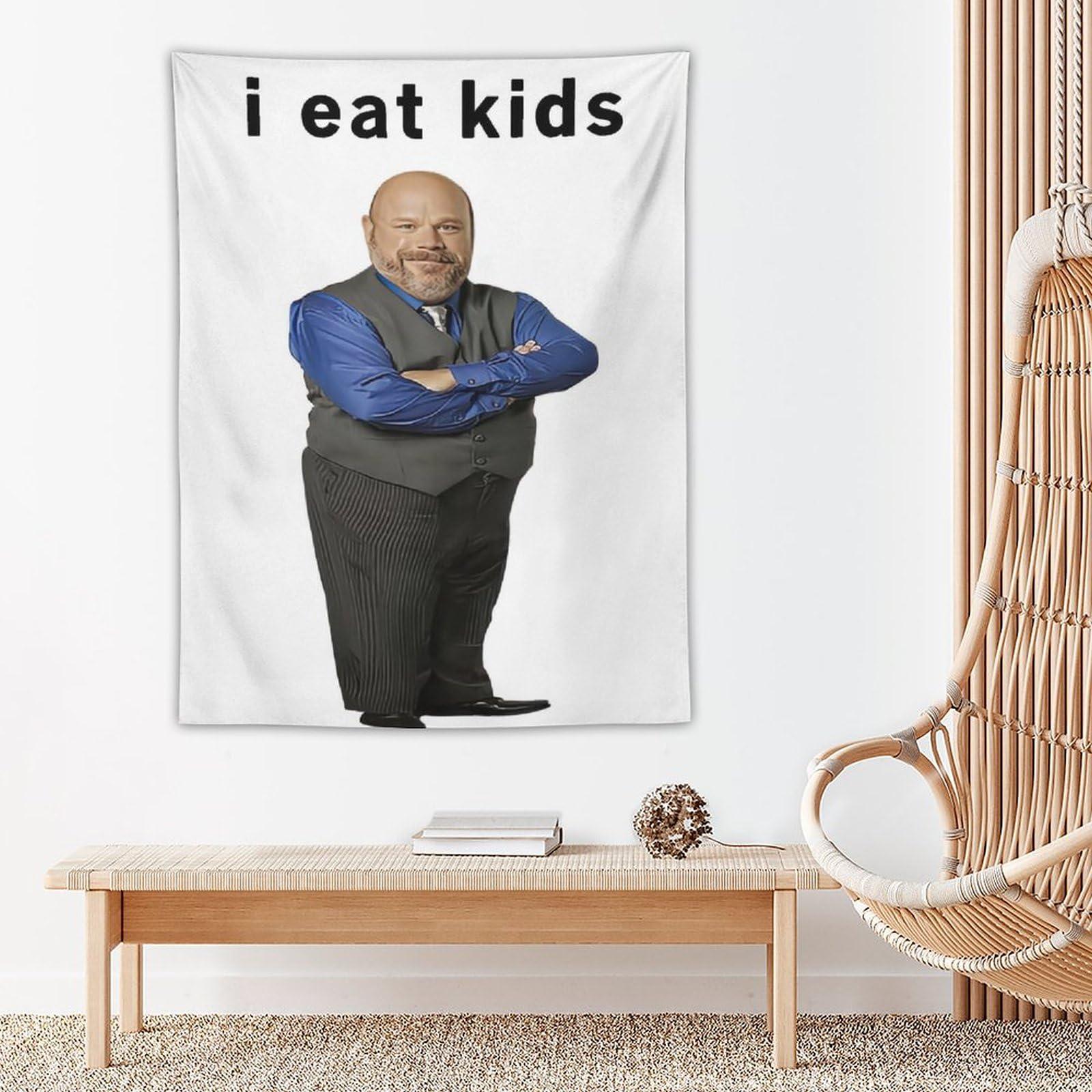 BionZax BionZax Bertram I Eat Kids Vertical Wall Tapestry for Bedroom, College Dorm Or Living Room 30\"x40\", Funny Meme Tapestries Hanging for Home Decor Gifts