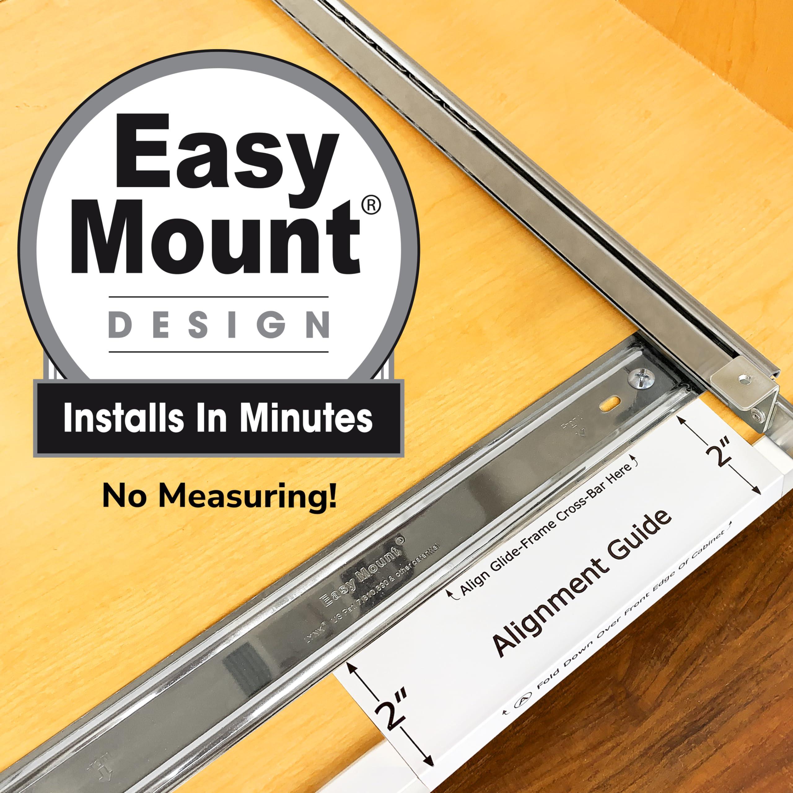 LYNK PROFESSIONAL LYNK PROFESSIONAL SELECT Pull Out Cabinet Organizer - 11\" x 21\" - Slide Out Drawer for Kitchen Cabinets - Sliding Pantry Shelves - Roll Out Shelf for Pots, Pans, Lifetime Ltd Warranty - 2 Tier