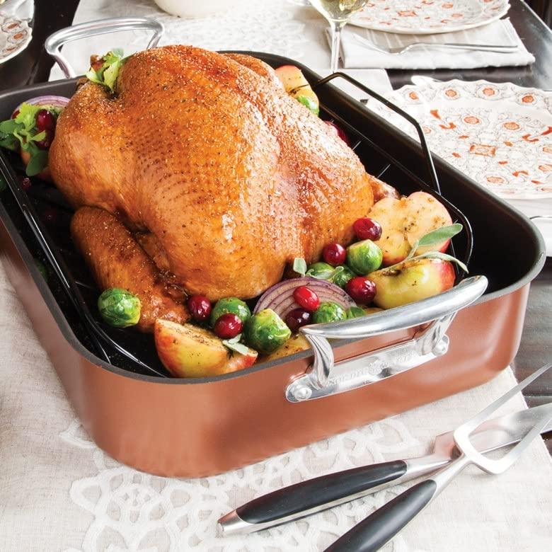 Nordic Ware Nordic Ware Turkey Roaster with Rack, Copper