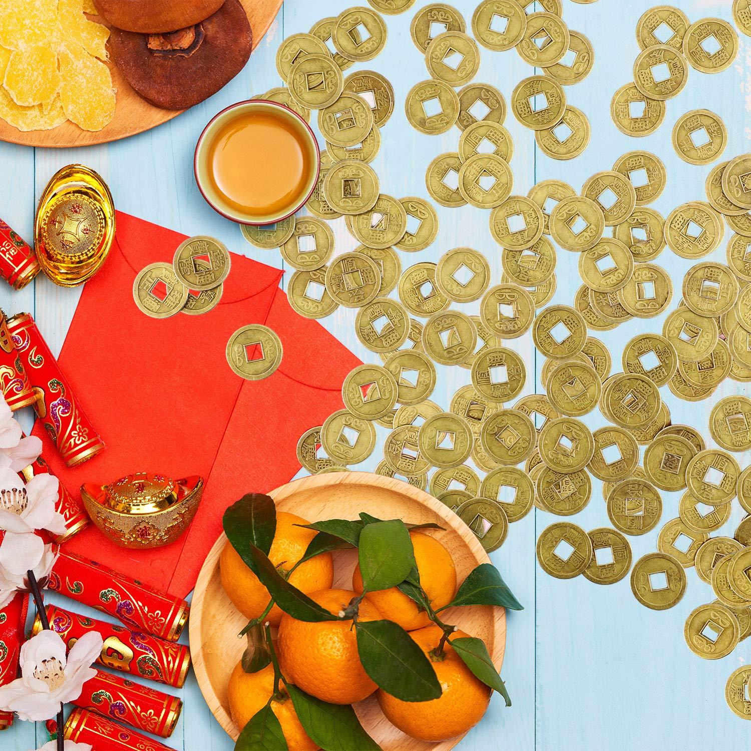 Boao Boao 150 Pieces Chinese Coins Chinese New Year Feng Shui Coins I-Ching Ornament for Wealth and Good Luck (0.8 Inch)