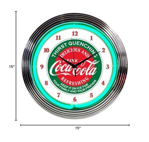 Neonetics Neonetics Drinks Coca Cola Evergreen Neon Wall Clock, 15"