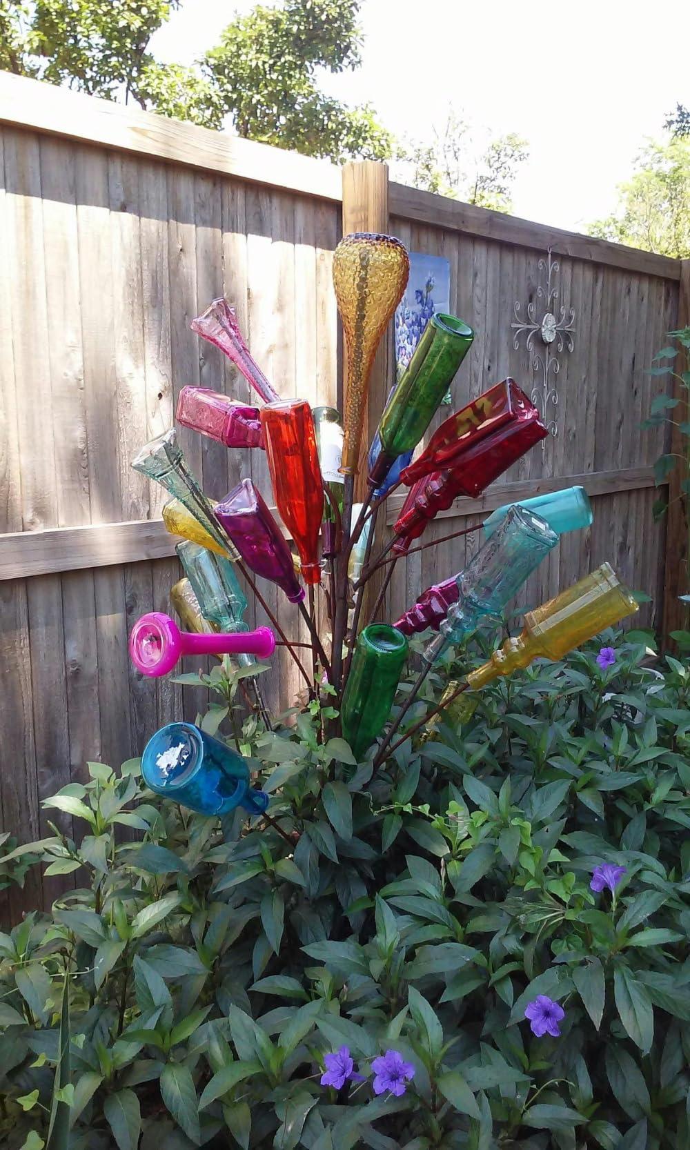 BottleTree The Big Daddy Bottle Tree | Outside Yard Garden Decor | No Assembly Required | Displays 25 Bottles | 5 ft (60\") Tall | Heavy Duty Welded Solid Raw Steel | Unpainted | Made in Mississippi USA