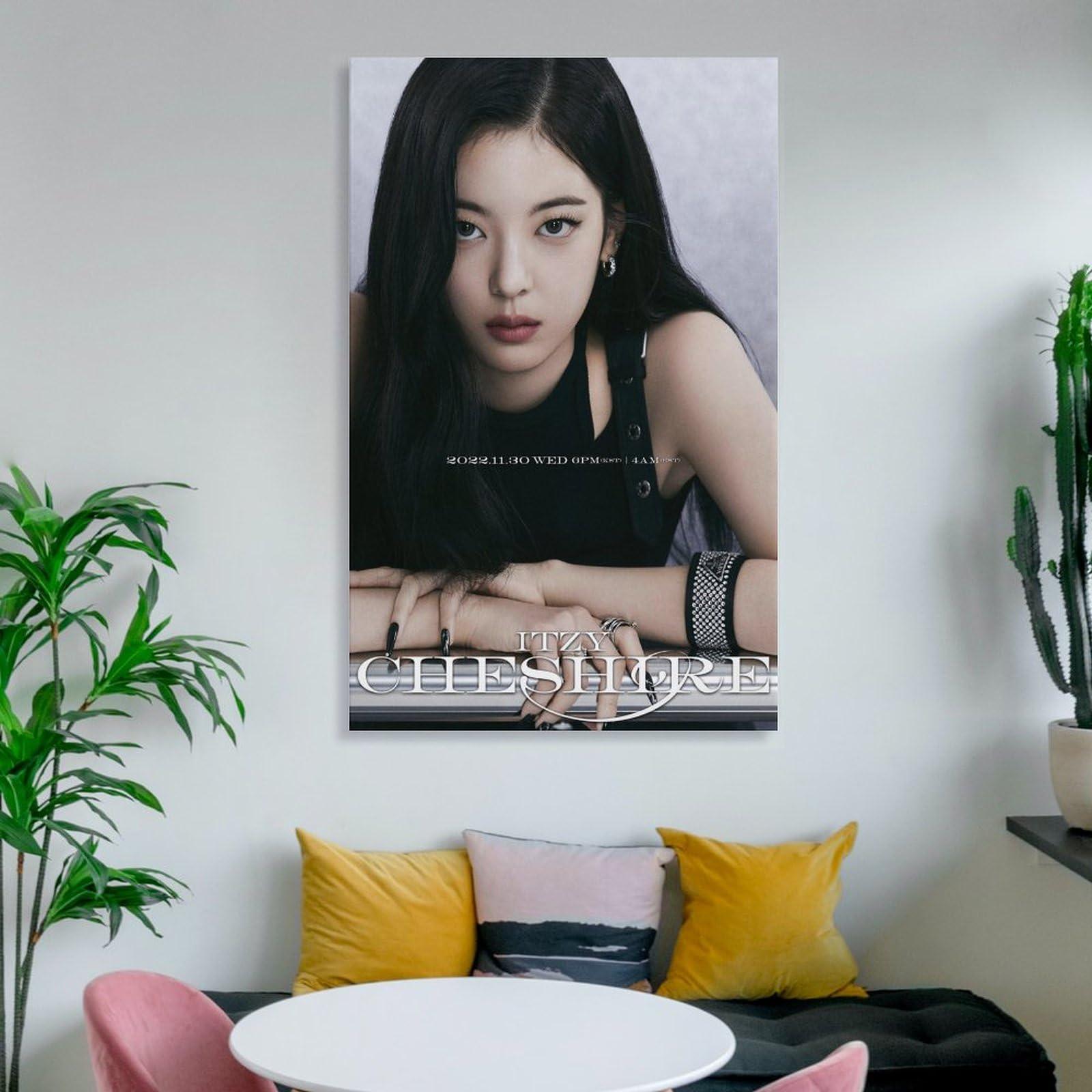 Generic Generic Lia ITZY Kpop CHESHIR Teaser Cool Korea Kpop Artist KPOP ARTIST ALBUM COVER Print on Canvas Painting Wall Art for Living Room Home Decor Boy Gift 08x12inch(20x30cm), Frame-style