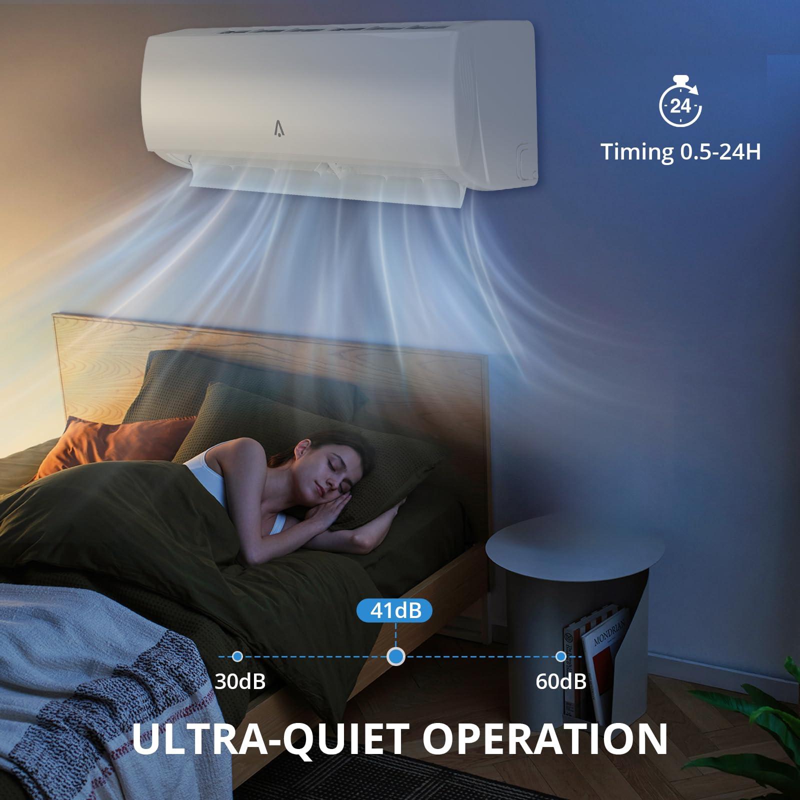 Acekool Acekool 12000 BTUs Mini Split Air Conditioning & Heating, 19 SEER2 Split Inverter AC, Ductless Inverter Split System AC with Pre-Charged Heat Pump and Installation Kit, Cools up to 750 Sq. Ft. 230V