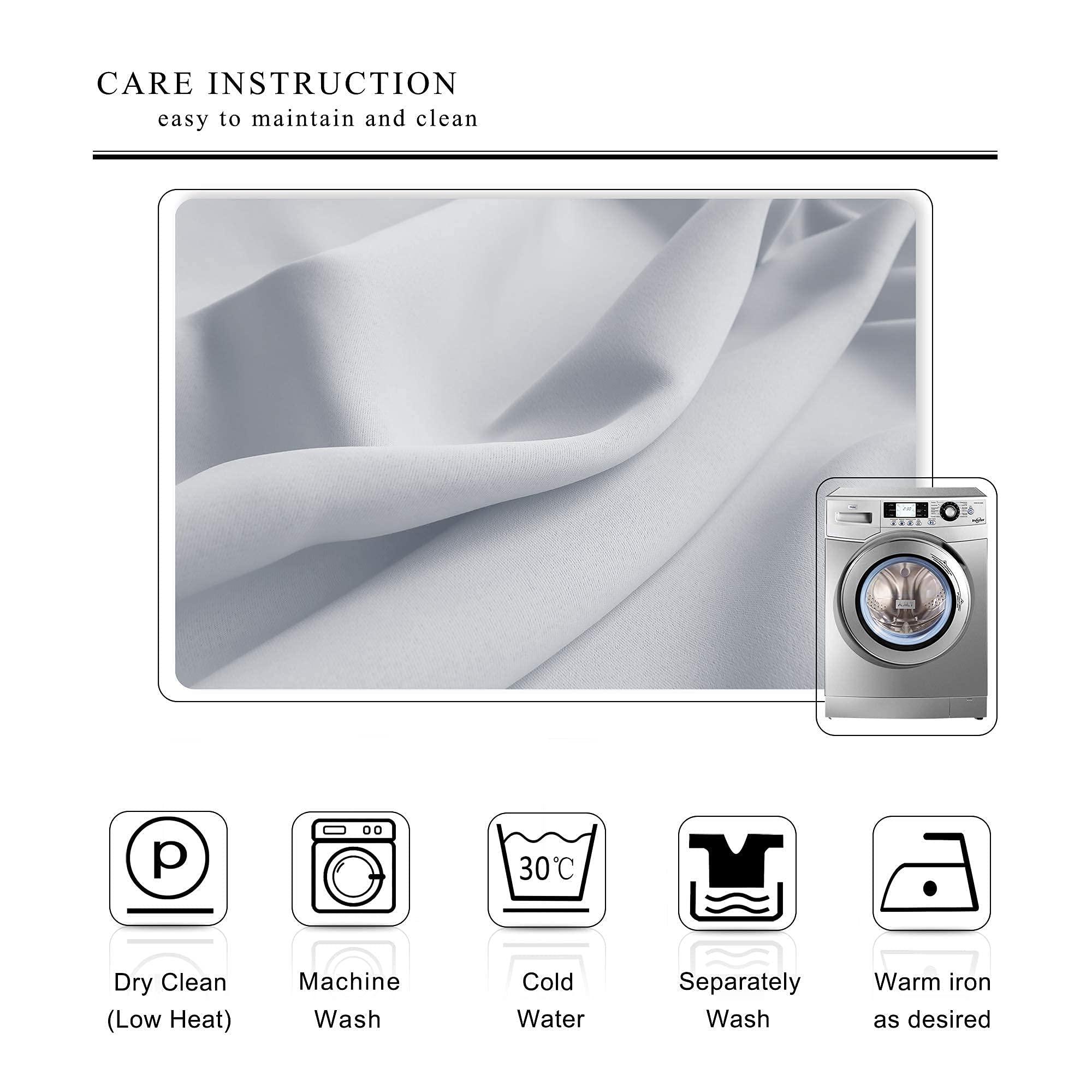 LITTLE BIRD LITTLE BIRD Room Darken Blackout Double Pinch Pleated Curtains with Hooks for Living Room Bedroom Window Curtain Measurement Silver Grey, (Wide 58 Inch by 108 Inch Long-1 Panel)