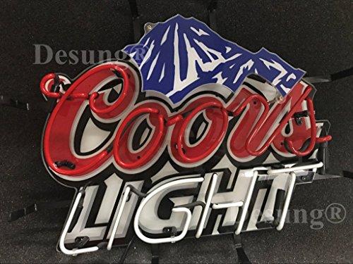 Desung Desung 19\"x15\" Coor Lights Mountain Neon Sign Light HD Vivid Printing Technology Man Cave Beer Bar Pub Handmade Real Glass Tube Lamp NT02