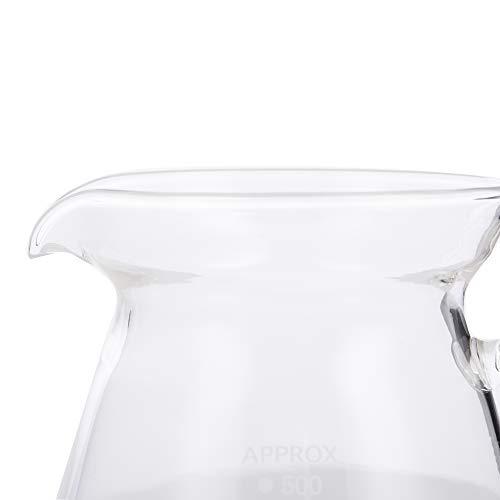 Yama Glass Yama Glass 20oz Borosilicate Decanter - Heat-Resistant, Dishwasher Safe with Glass Handle and Lid