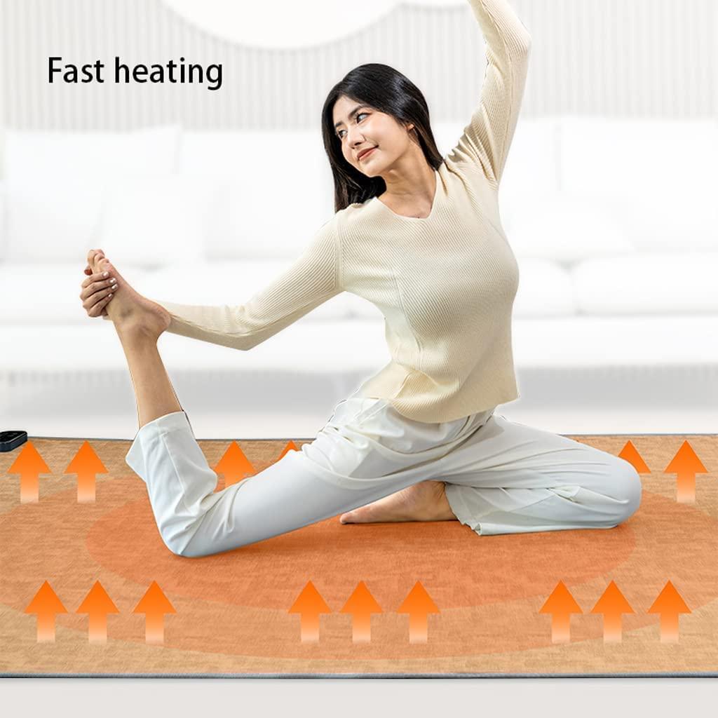 OLOTU OLOTU Carbon Crystal Heated Area Rug Modern Heated Carpet Rectangular Heater Electric Mats with Timer Heated Floor Mats