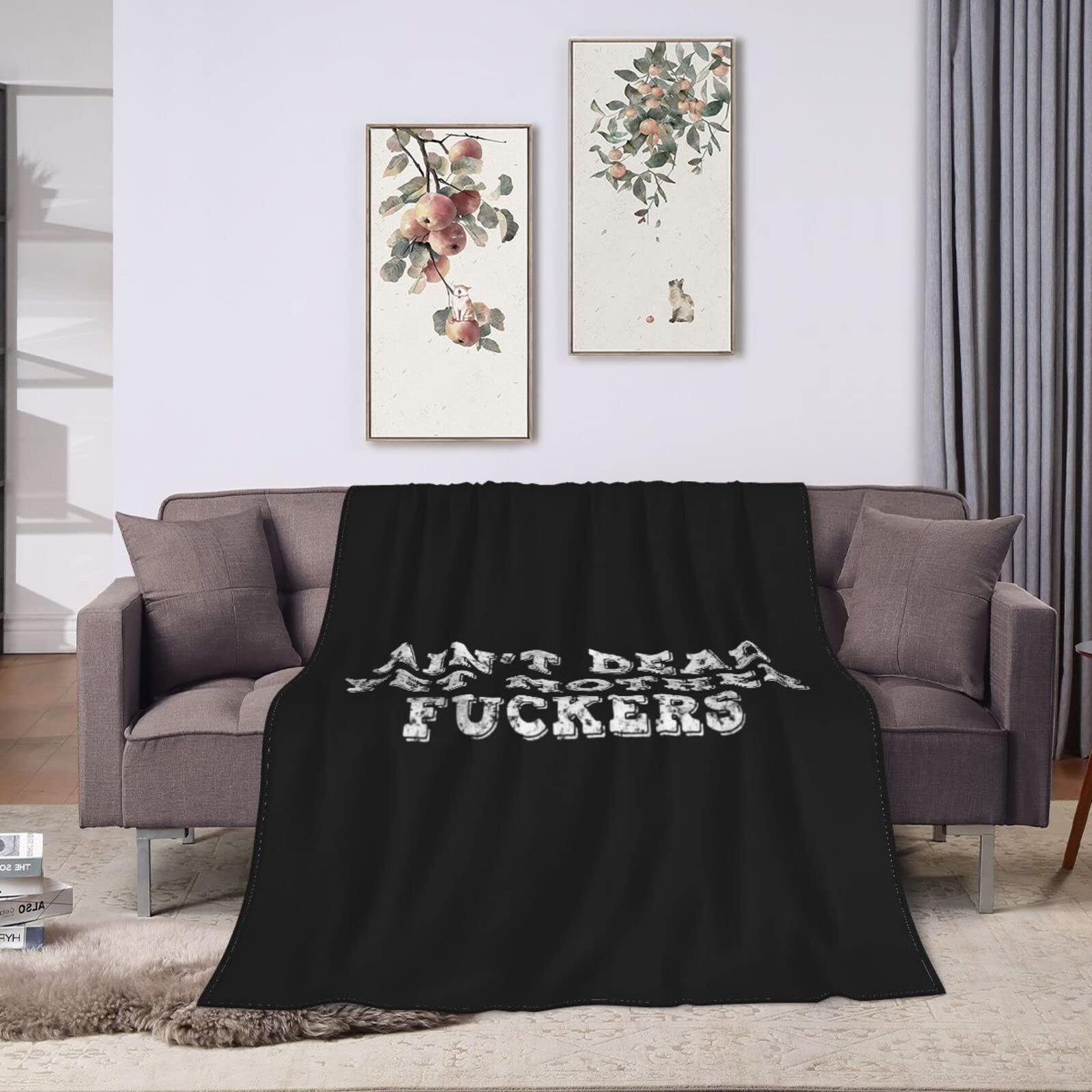 CAJUCA Ain\'t Dead Yet Mother Fuckers Fleece Blanket Super Soft and All Season Warm,Winter Thermal Blanket, Blanket for Sofas 40\"X30\"