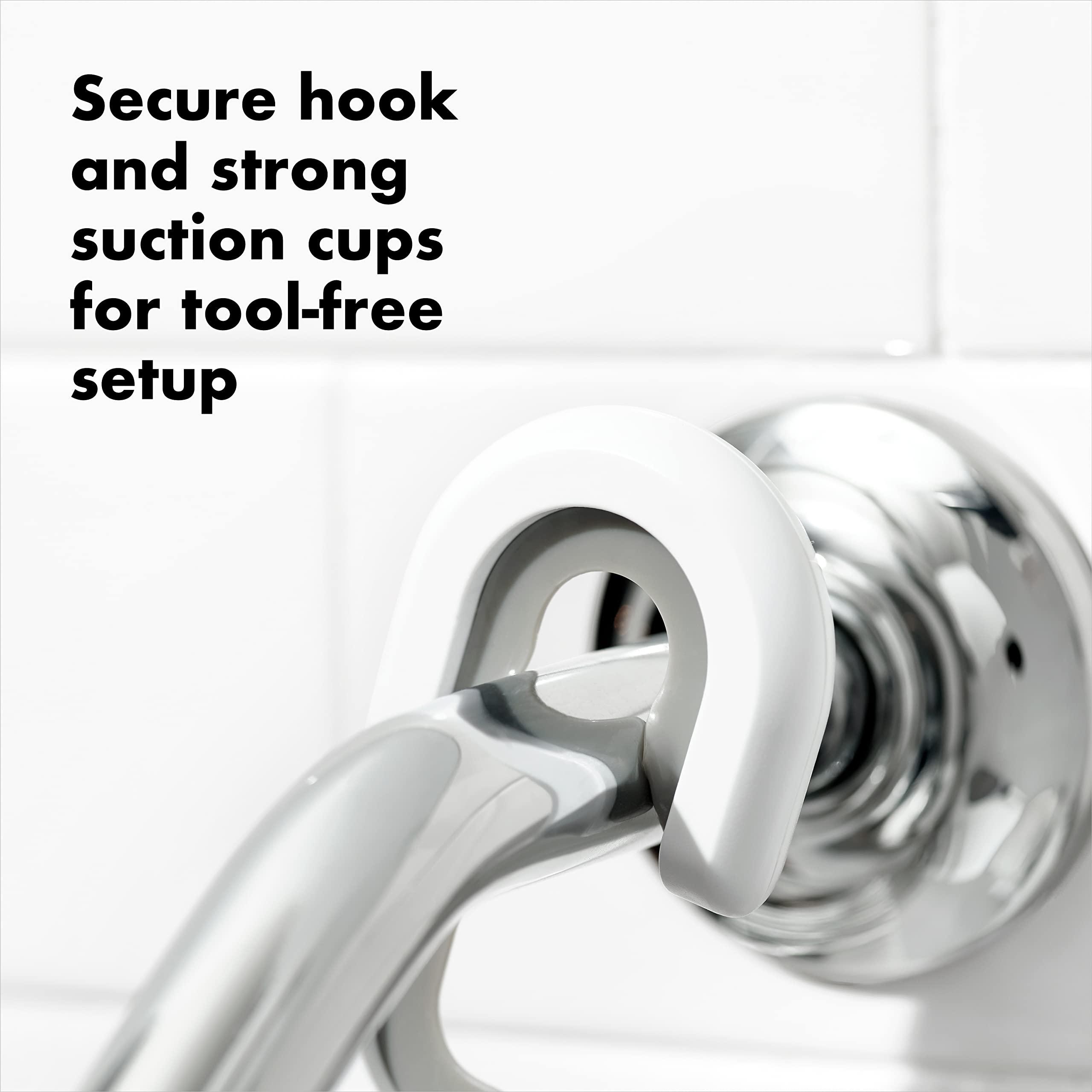 OXO OXO Good Grips 3 Tier Aluminum Shower Caddy and OXO Good Grips Stainless Steel Squeegee