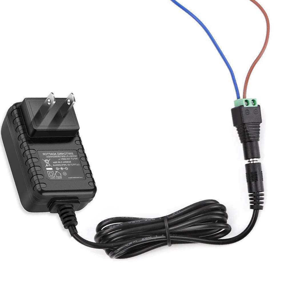 SANSUN 12V 2A Power Supply, AC 120V to DC12V 5.5x2.1mm Jack Converter, 12 Volt LED Driver 24W Adapter Transformer for Strip Lights, Surveillance Cameras, External HDD, Monitor, CCTV (Pack of 5)