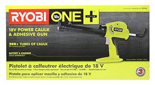 RYOBI Ryobi P310G 18v Pistol Grip Variable Discharge Rate Power Caulk and Adhesive Gun (Tool Only, Holds 10 Ounce Carriage)