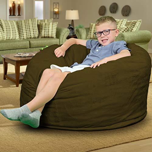 ULTIMATE SACK ULTIMATE SACK 3ft Bean Bag Chair, Oversize Bean Bag Chair for Adults, Comfy Chair Bean Bag Couch Lounge Sofa Loveseat Furniture | Olive Suede