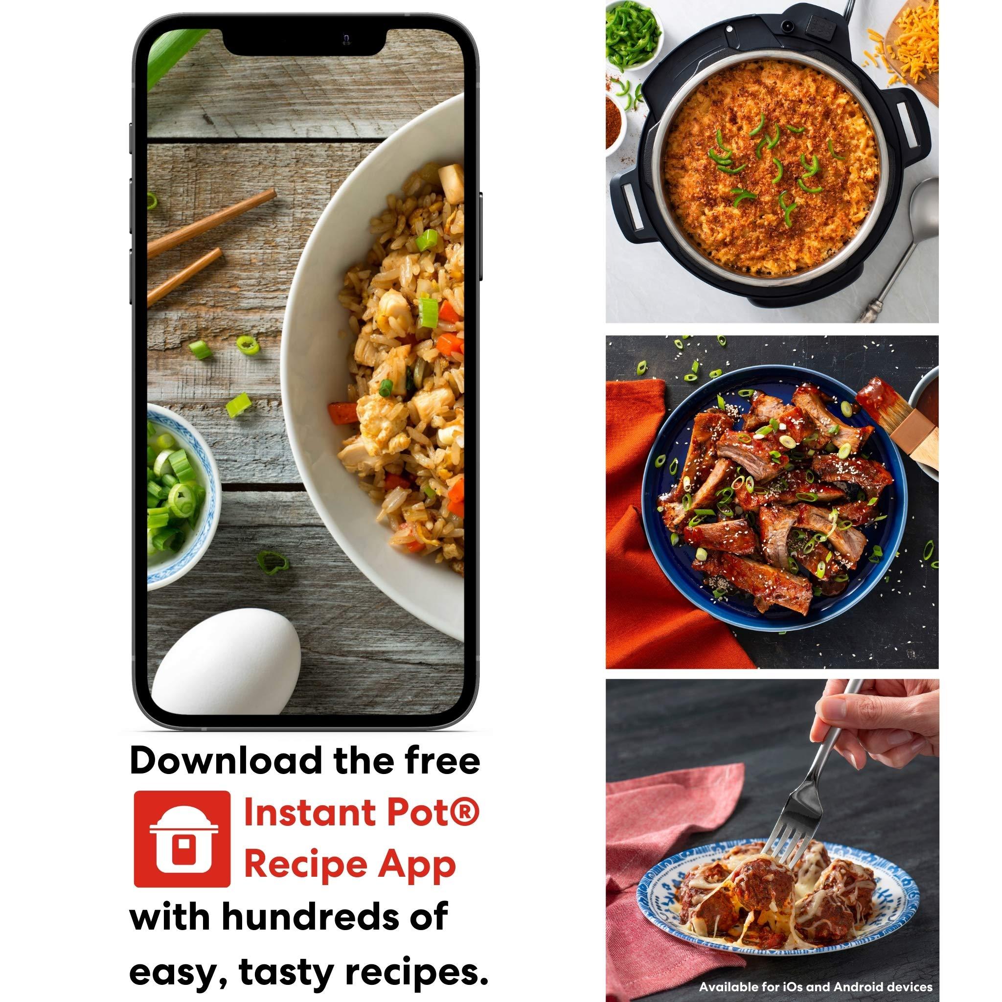 Instant Pot Instant Pot Pro (8 QT) 10-in-1 Pressure Cooker, Slow Cooker, Rice/Grain Cooker, Steamer, Saut, Sous Vide, Yogurt Maker, Sterilizer, and Warmer, Includes App With Over 800 Recipes, Black