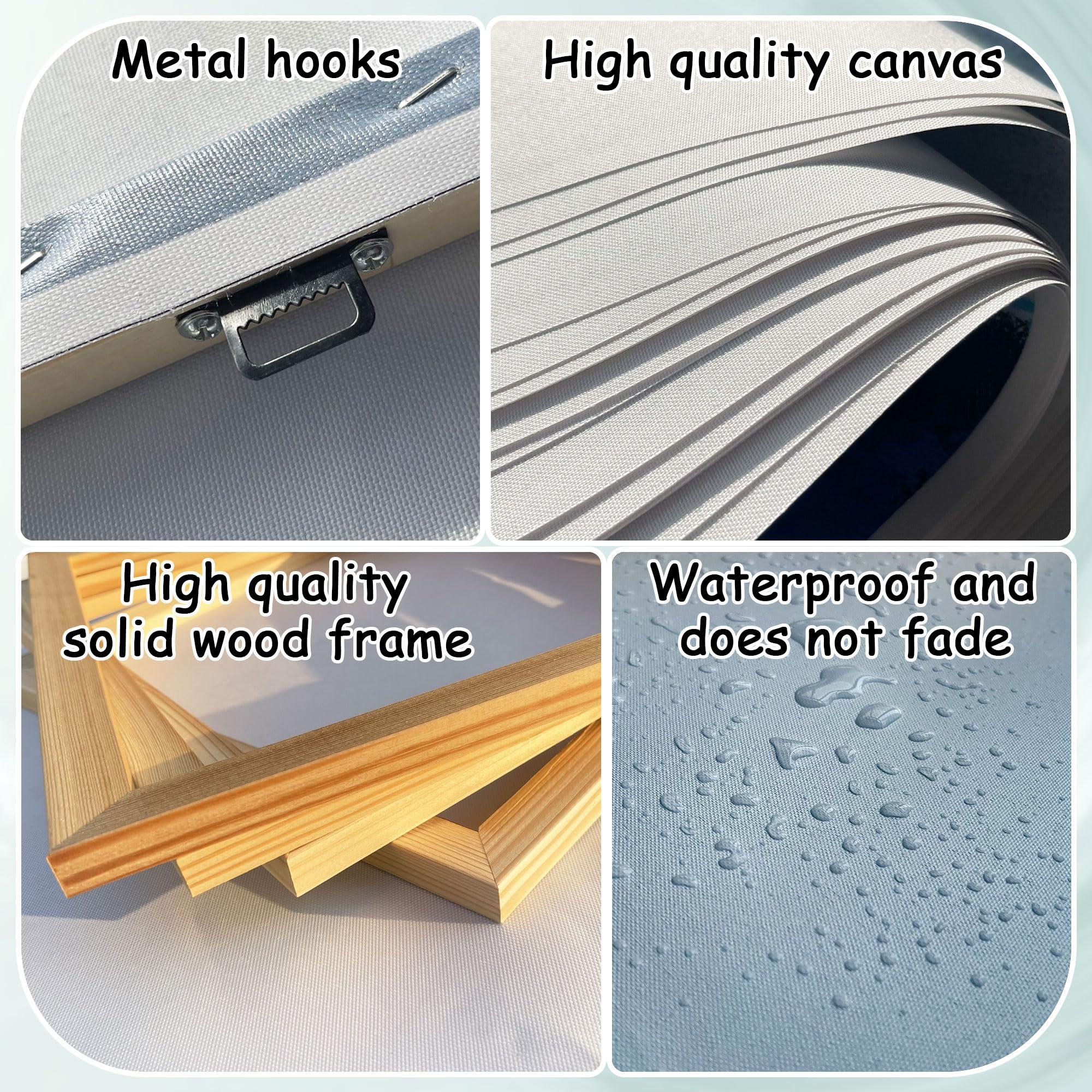 Pogusmavi Pogusmavi World Map Premium Canvas Art Print Office Wall Art Decor Large Maps Picture Artwork 24x48