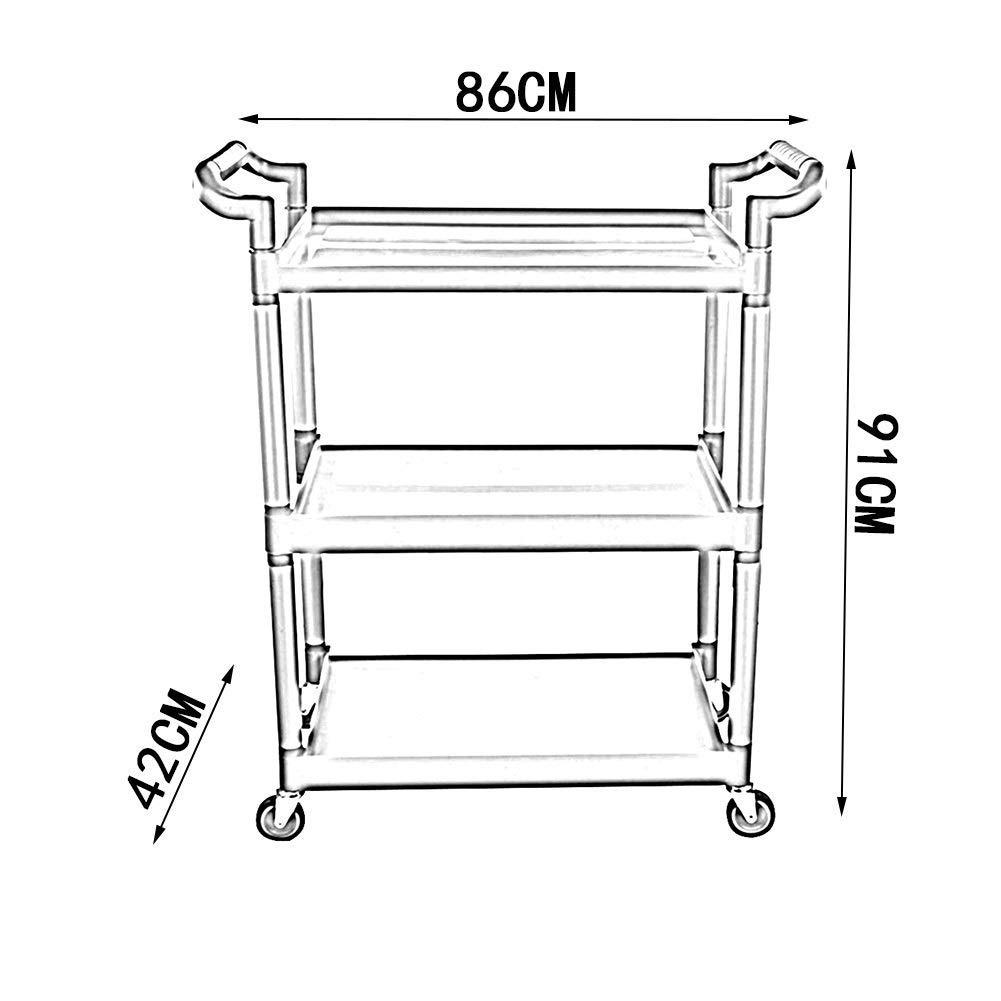 YGCBL YGCBL Multifunction Serving Portable Hand Trucks,Cart Service Restaurant Hotel 3 Tier 360Swivel Castors Side Handles Design Easy to Assemble, 3 Sizes,Kitchen,Blue,86X42X91Cm