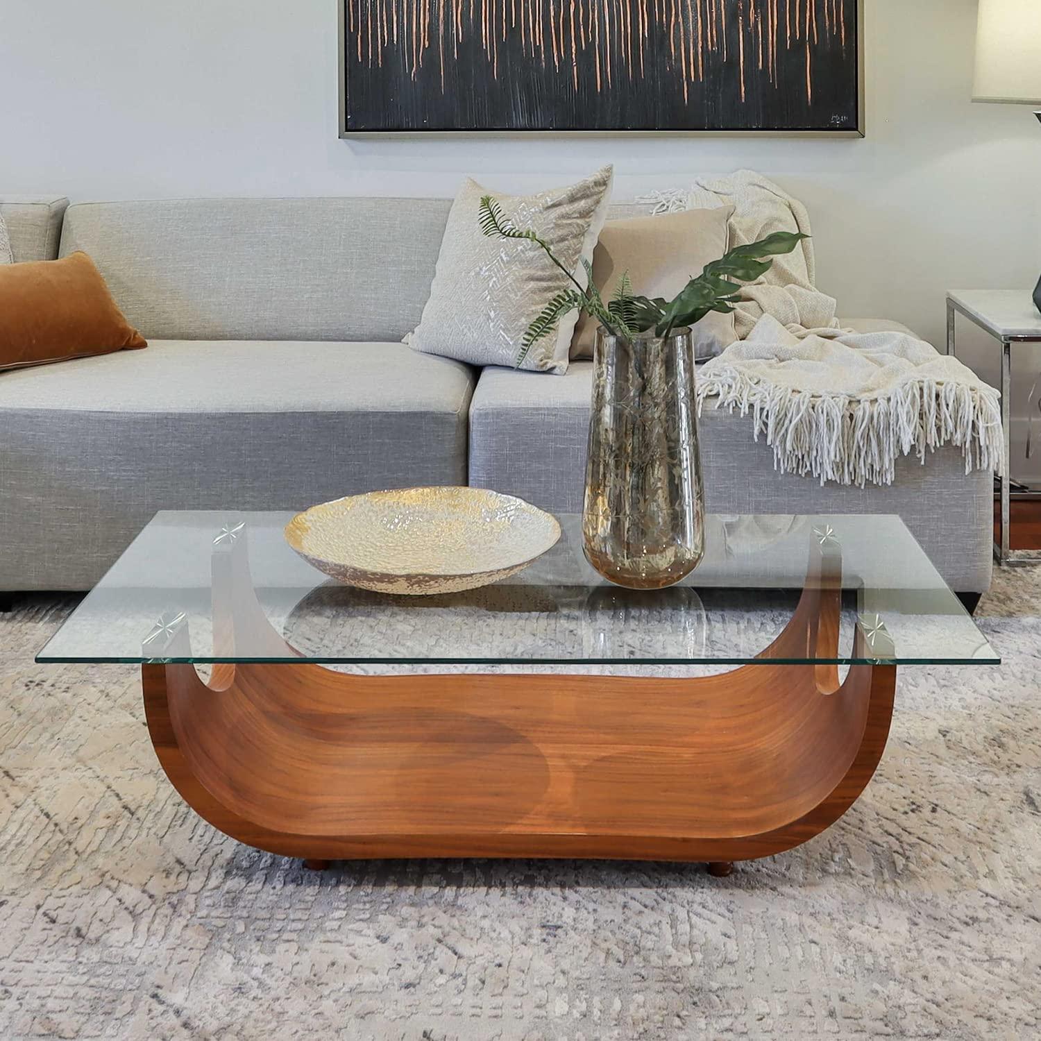 Fab Glass and Mirror Fab Glass and Mirror Rectangle Glass Table Top 12 x 18 inch - Tempered Glass Table Tops 1/8\" Thick with Flat Edge - Replacement Glass for Dining Table, Coffee Table, Office Table, Side Table