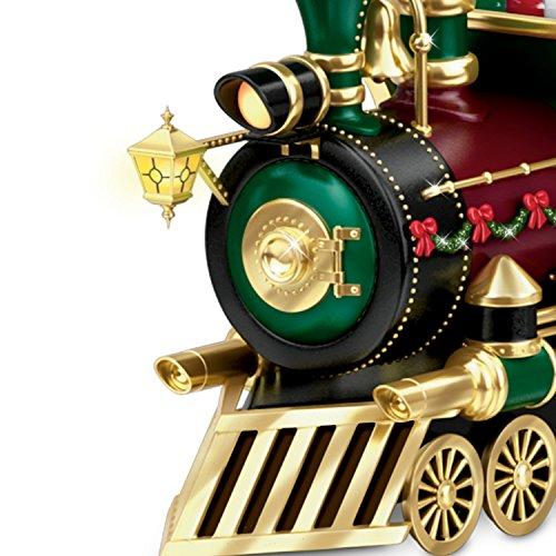 The Bradford Exchange Thomas Kinkade Santa Claus Is Comin' To Town Musical Snowglobe Train Car by The Bradford Exchange
