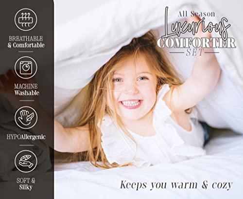 Elegant Comfort Elegant Comfort 12-Piece Bed-in-a-Bag, Cirena Microsuede Comforter Collection with 6-Piece Sheet Set, Smart Pockets and Decorative Pillows, All Season Bedding, 12PC Cirena, King, Dusty Rose