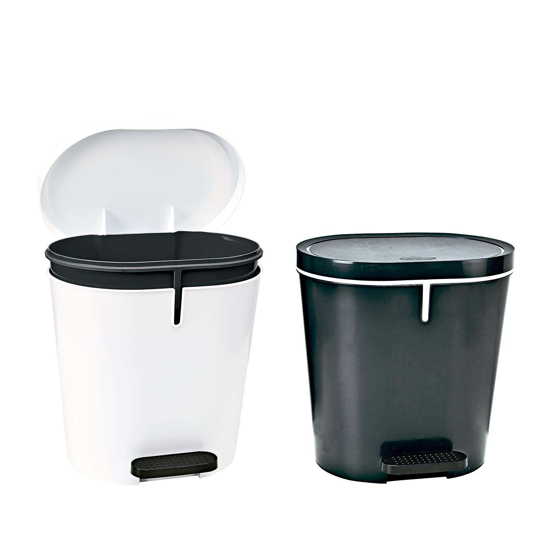 Denox Denox Pedalbin Oval 8 liters, White, 280x230x286 mm