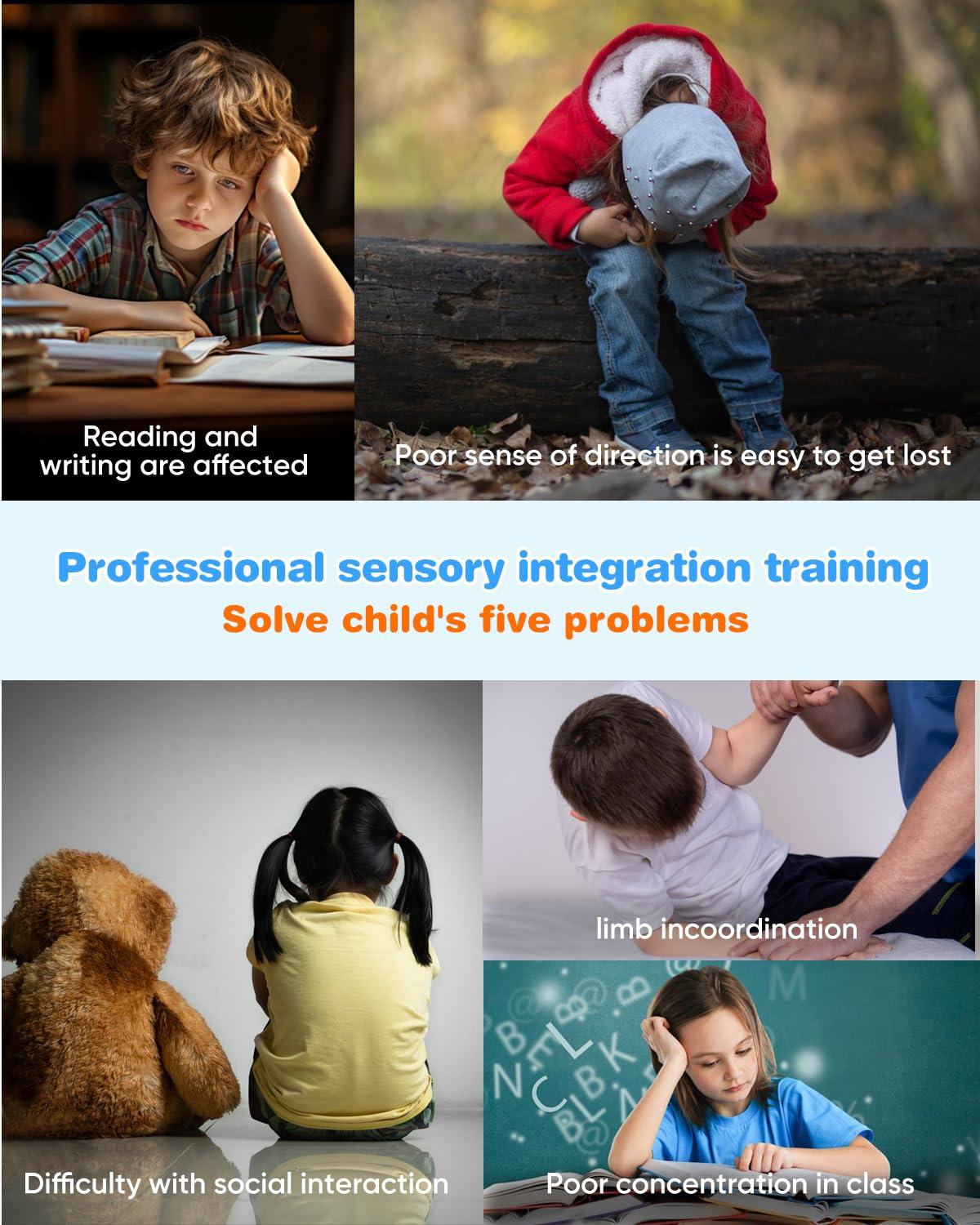 FAHKNS FAHKNS Kids Swivel Chair, Spinning Seat for Kids Sensory, Seat and Spinning Swivel Chair, Yellow Autism Kids Sensory Swivel Chair, Training Kids Concentration and Improving Toddles Physical Fitness