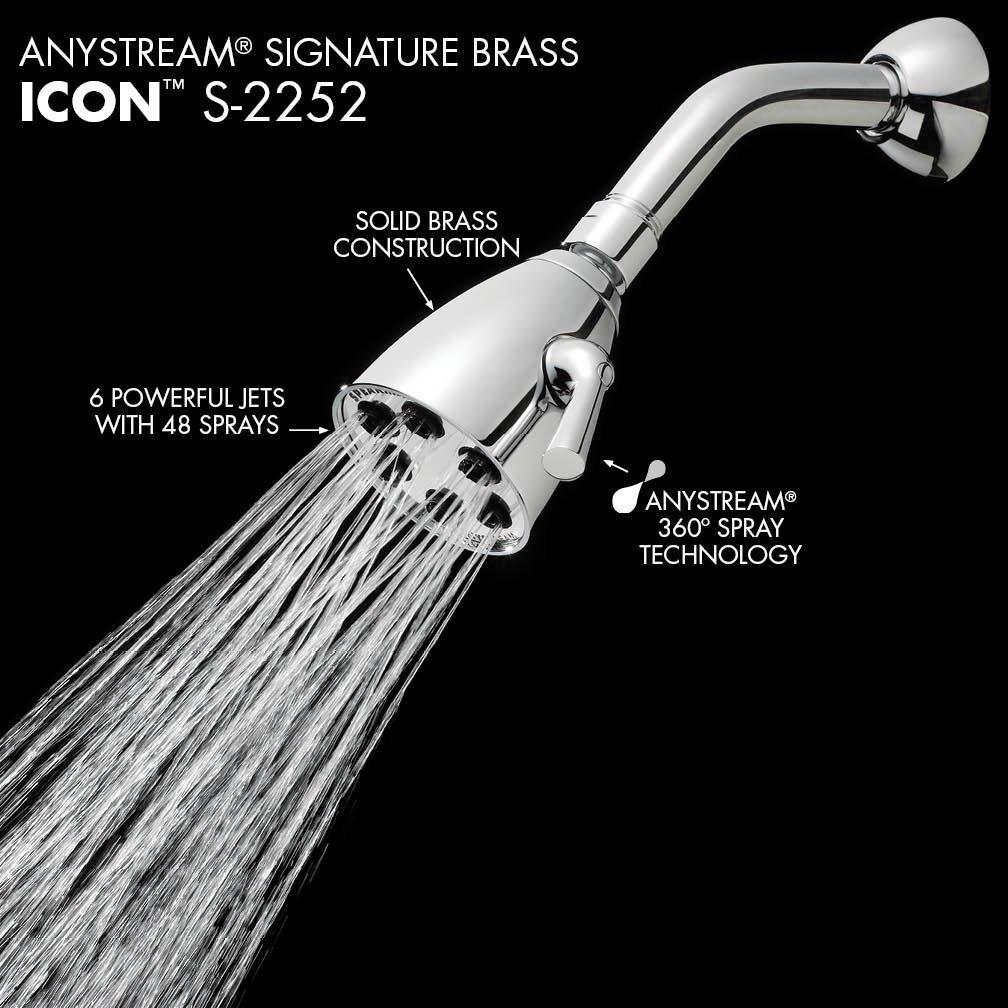 Speakman Speakman S-2252-ORB Signature Brass Icon Anystream High Pressure Adjustable Shower Head, Oil-Rubbed Bronze