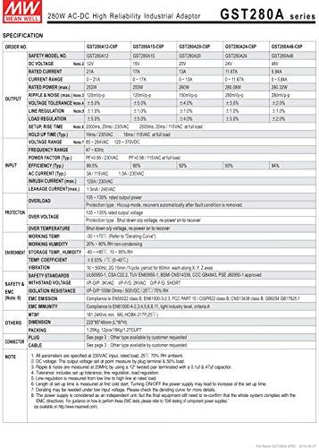 MEAN WELL Meanwell GST280A24-C6P External Power Adaptor - 280W 24V 11.67A