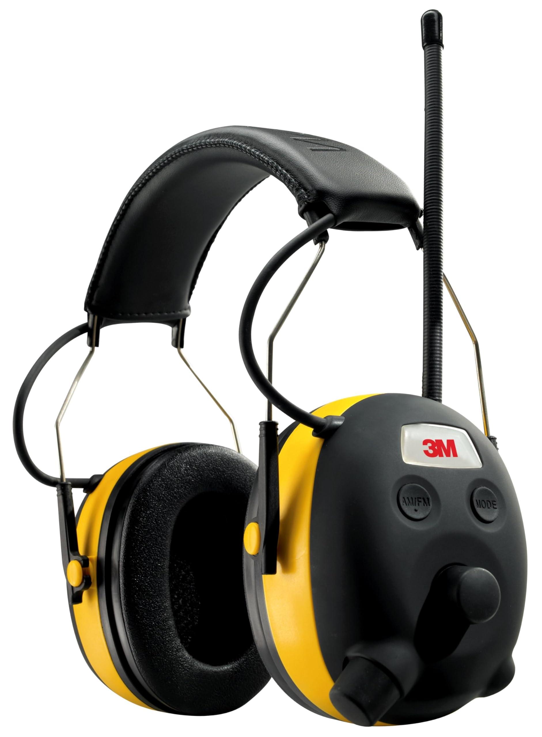 3M Safety 3M - 90541-80025T WorkTunes AM/FM Hearing Protector with Audio Assist Technology, 24 dB NRR, Ear protection for Mowing, Snowblowing, Construction, Work Shops
