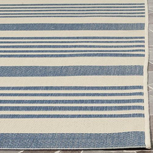 Safavieh SAFAVIEH Courtyard Collection Area Rug - 8\' x 11\', Beige & Blue, Non-Shedding & Easy Care, Indoor/Outdoor & Washable-Ideal for Patio, Backyard, Mudroom (CY6062-233)