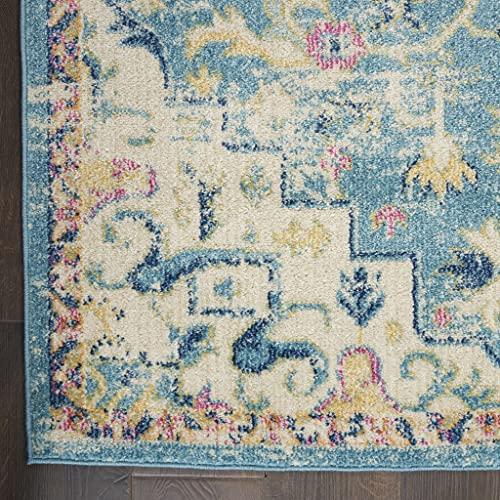 HomeRoots HomeRoots 6\' Blue and Ivory Dhurrie Runner Rug