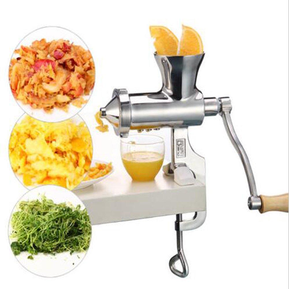 MIFXIN Manual Wheatgrass Juicer Stainless Steel Juicer Extractor Vegetable and Fruit Juicer Lemon Orange Squeezer Juicer Hand Press