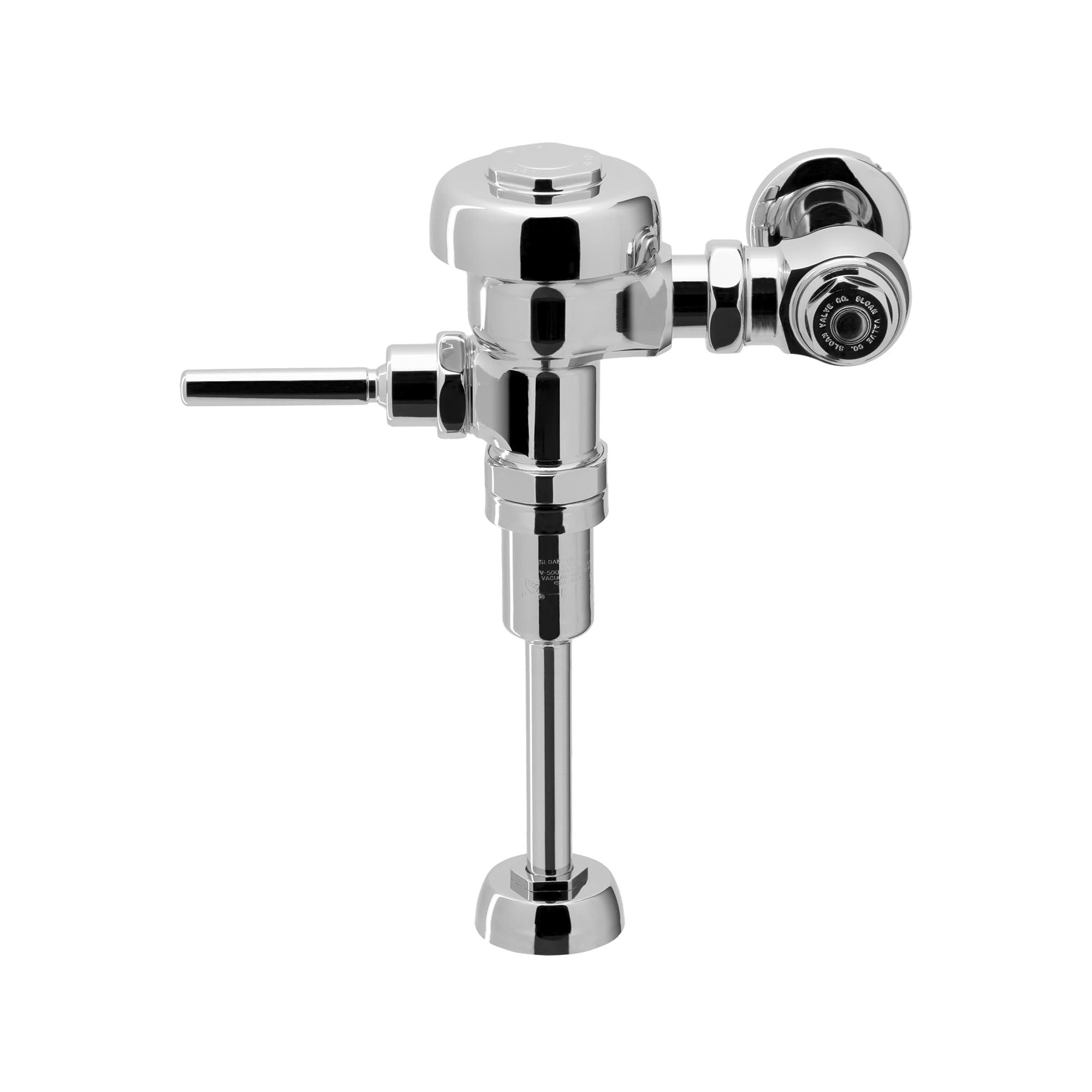 Sloan Sloan Regal 186 Exposed Manual Urinal Flushometer, 0.125 GPF Flush Valve - Single Flush, Non-Hold-Open Handle, Fixture Connection Top Spud, Polished Chrome Finish, 3982604