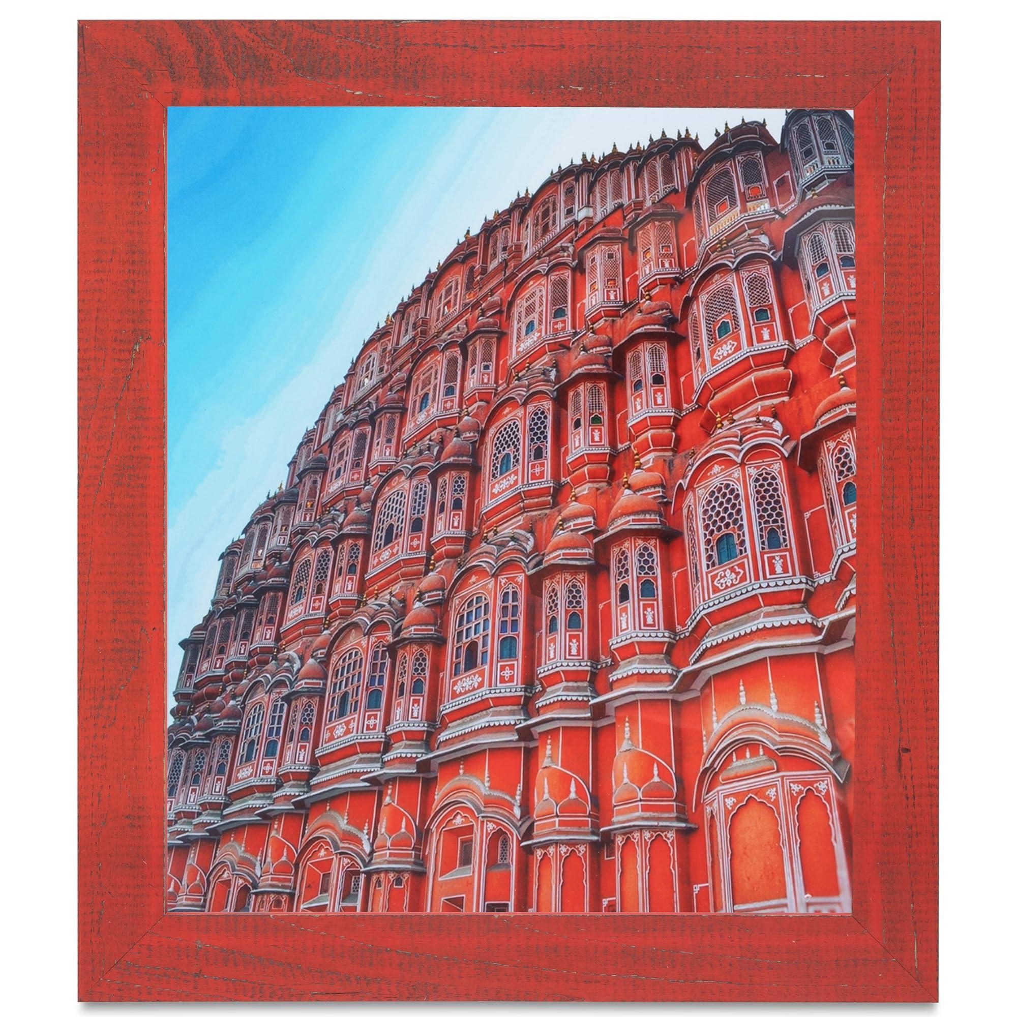 ArtToFrames ArtToFrames 60x90 CM / 23.62x35.43 INCH Red Picture Frame, This 1.50 Inch Custom Wood Poster Frame is Red - Comes with Economy Acrylic and Corrugated Backing (CMWOMSM-ECO150-RED-60x90)