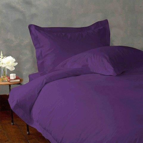 Lofty Sheets Queen Size-purple Solid 100% Egyptian Cotton Sheet Set in 500 Thread Count