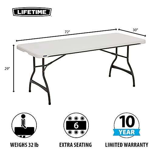 Lifetime Lifetime 80306 Commercial Stackable Folding Table, 6', White