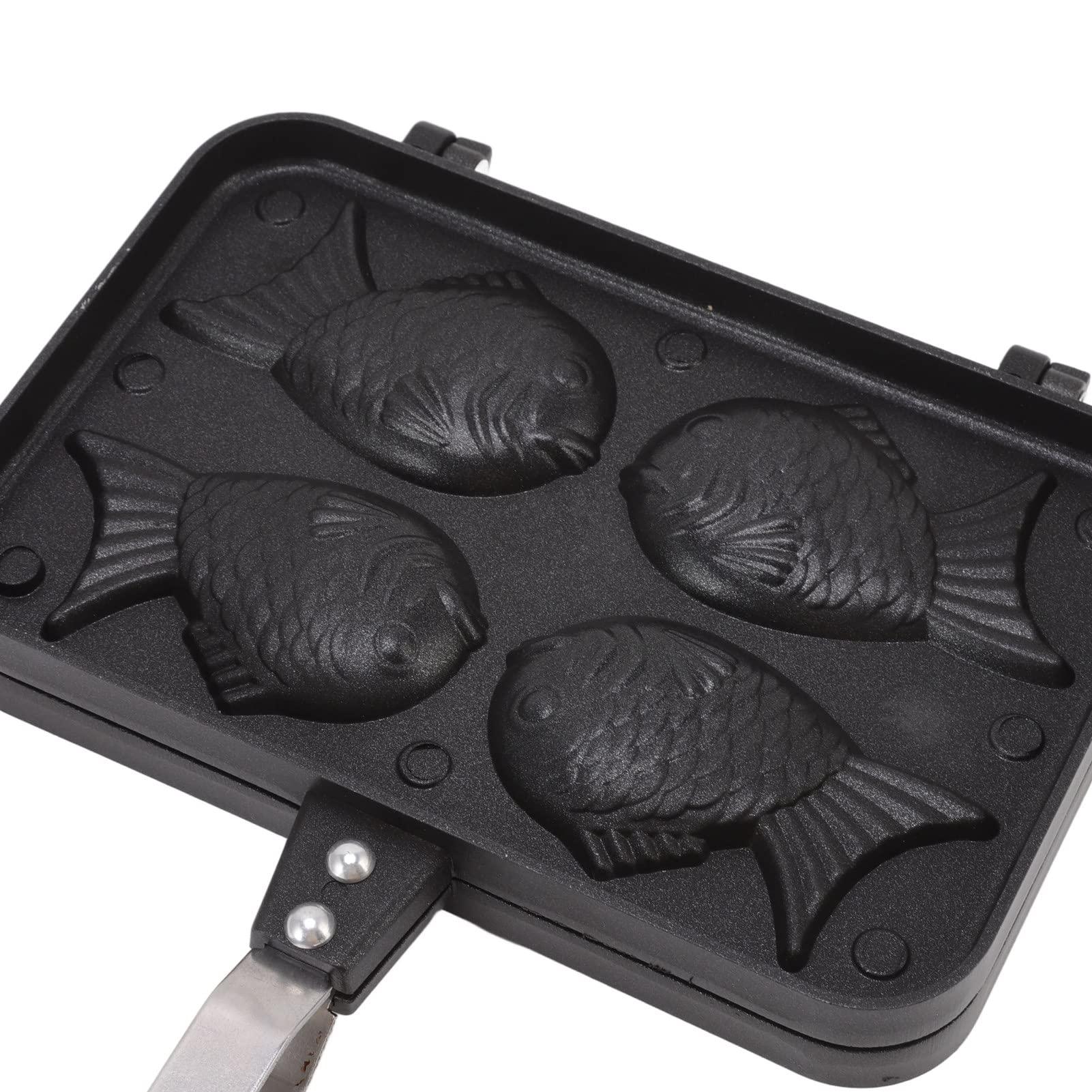 Ejoyous Waffle Maker, Fish Shaped Taiyaki Pan Cake Maker Non Stick Waffle Baking Cooking Baking Tool for Home Kitchen Restaurant