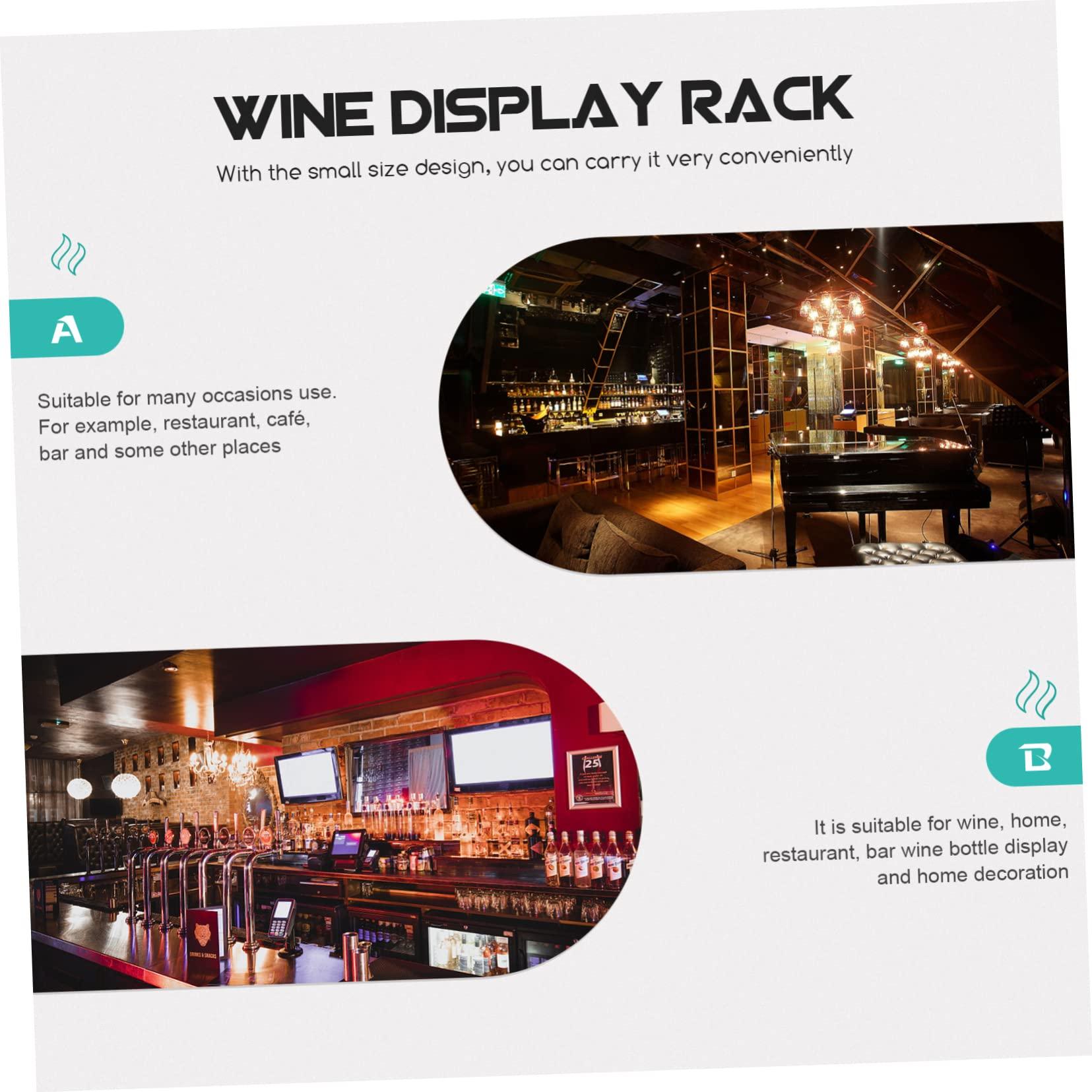 MAGICLULU MAGICLULU Iron Wine Bottle Holder Wall-Mounted Rack Wine Decanter Hanger Decorative Wine Display Elegant Home Accessory