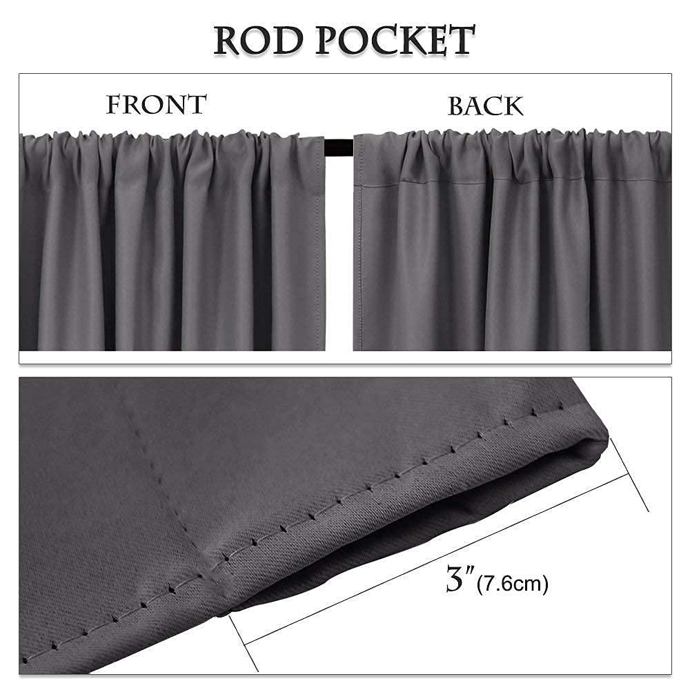 Sky Wave Sky Wave Perfect Size Blackout 100% Polyester Curtains for Living Room and Bedroom with Easy Rod Pocket Hanging Option. (Burgundy 42 inch Wide by 95 Inch Long- 2 Panels)