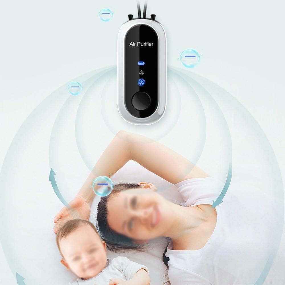 Cloudpower Portable Hanging Neck Negative Ions Purifier, Personal Wearable Mini Air Ionizer For Outdoor, Travel Small And Lightweight Black, White(White)