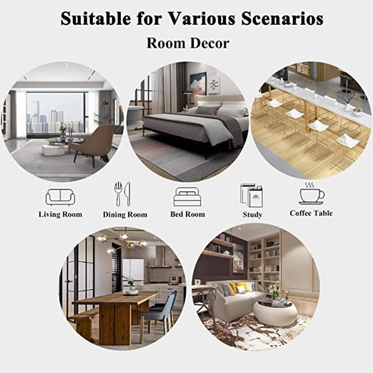 Mamatong Navy Yellow Modern Abstract Square Area Rug 5x5 Faux Wool Ultra Soft Vibrant Rug for Livingroom Bedroom Non-Shedding Floor Carpet Under Dining Table Aesthetic Rug