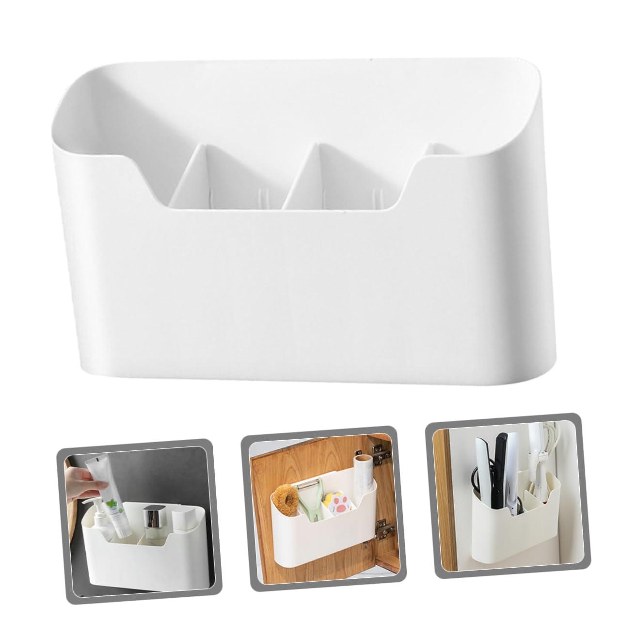VOSAREA VOSAREA Bathroom Convenience Wall Storage Box White Large Organizer Box for Toothpaste Toothbrush Makeup Brush