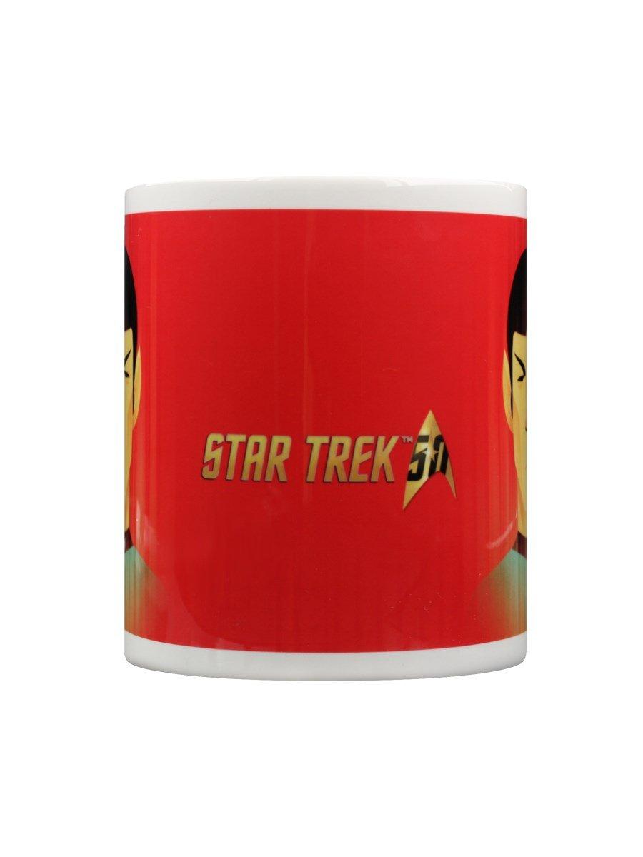 Pyramid International Star Trek Beaming Spock 50th Anniversary Mug, Ceramic, Multi-Colour