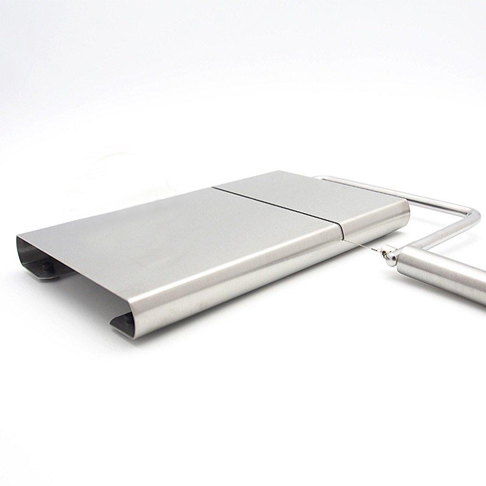 ELEOPTION Wire Cheese Slicer - ELEOPTION Stainless Steel Cheese Wire Slicer Cutter Serving Board (Cheese Slicer Butter)