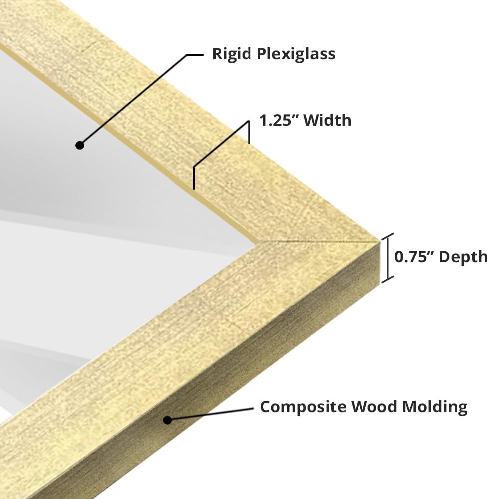 wallsthatspeak wallsthatspeak 18x27 Gold Picture Frame for Puzzles Posters Photos or Artwork, Set of 4