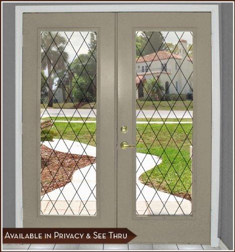 Wallpaper for Windows Wallpaper for Windows Orleans Black Leaded Glass See-Through Static Cling Window Film - 32 in x 78 in