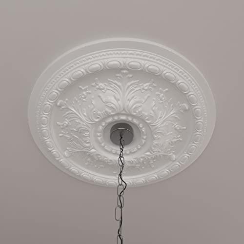 Ekena Millwork Ekena Millwork CM28ST Stockport Ceiling Medallion, 28"OD x 2 3/4"P (Fits Canopies up to 6 1/4"), Factory Primed