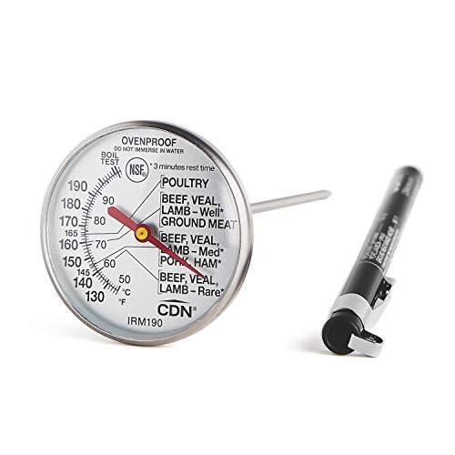 CDN CDN ProAccurate® Instant Read Meat Thermometer for Precise Ovenproof Poultry Cooking, 1.75" Dial (IRM190)