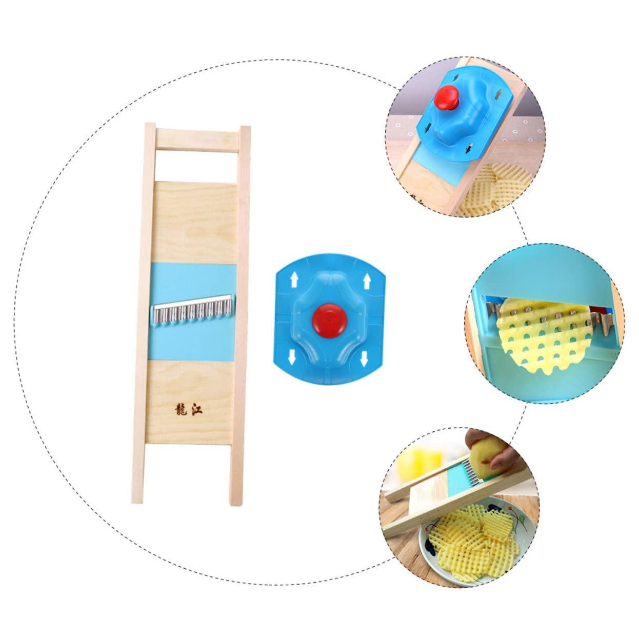 PRETYZOOM PRETYZOOM Professional Potato Cutter Slicer Waffle Fries Lattice Maker Easy to Assemble Clean